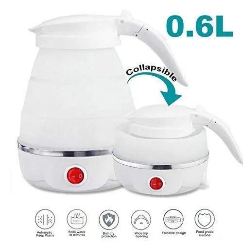Collapsible Travel Kettle – Fast Boil 600ml | Portable, Foldable & Quick-Heating Electric Bottle